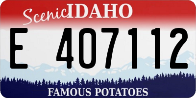 ID license plate E407112