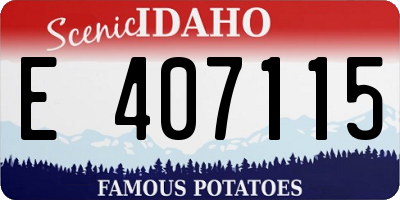 ID license plate E407115