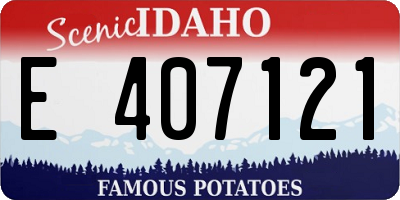 ID license plate E407121