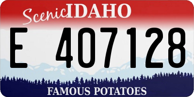 ID license plate E407128