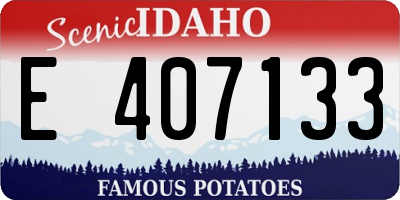 ID license plate E407133