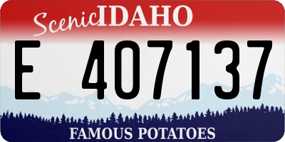 ID license plate E407137