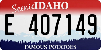 ID license plate E407149