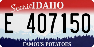 ID license plate E407150