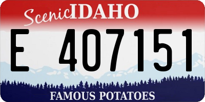 ID license plate E407151