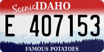 ID license plate E407153