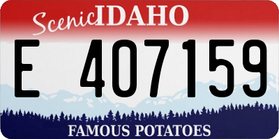 ID license plate E407159