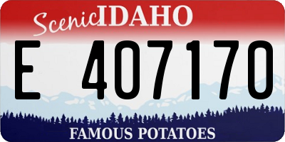 ID license plate E407170