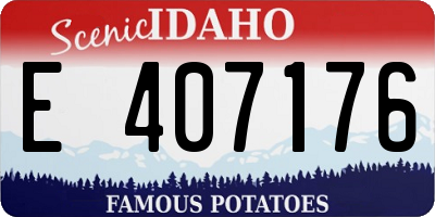 ID license plate E407176