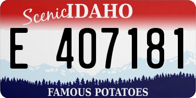 ID license plate E407181