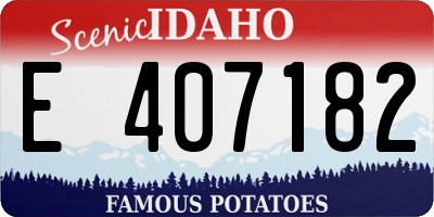 ID license plate E407182