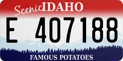 ID license plate E407188