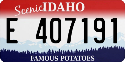 ID license plate E407191