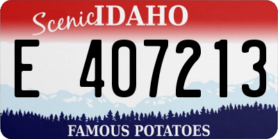 ID license plate E407213