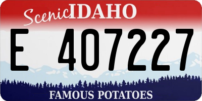 ID license plate E407227