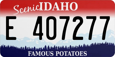 ID license plate E407277