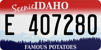 ID license plate E407280