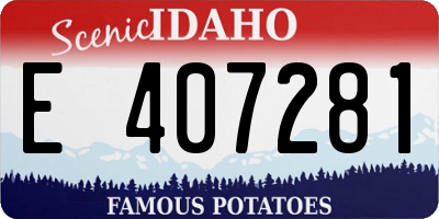 ID license plate E407281