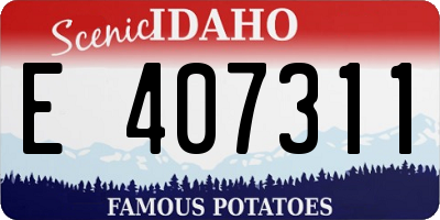 ID license plate E407311