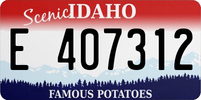 ID license plate E407312