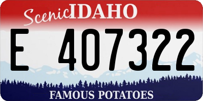 ID license plate E407322