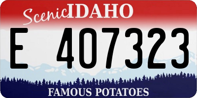 ID license plate E407323