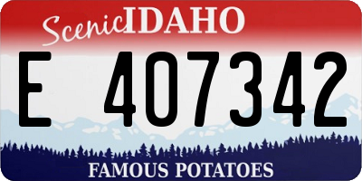 ID license plate E407342
