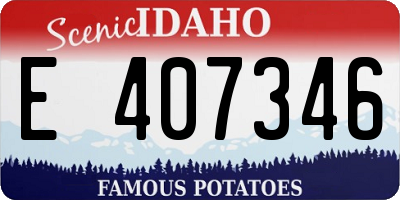 ID license plate E407346