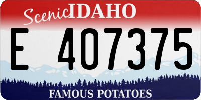 ID license plate E407375