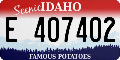 ID license plate E407402