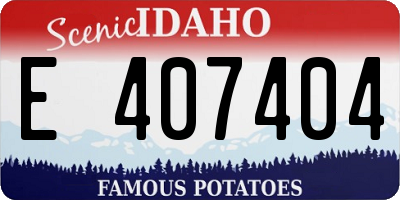 ID license plate E407404