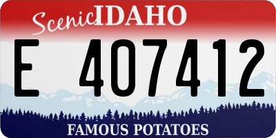 ID license plate E407412