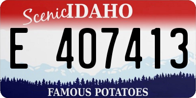 ID license plate E407413