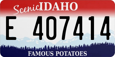 ID license plate E407414