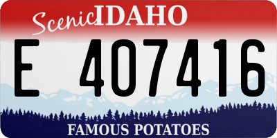 ID license plate E407416