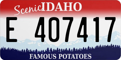 ID license plate E407417
