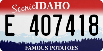 ID license plate E407418