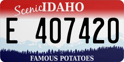 ID license plate E407420