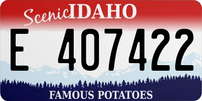 ID license plate E407422