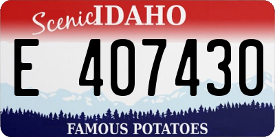 ID license plate E407430