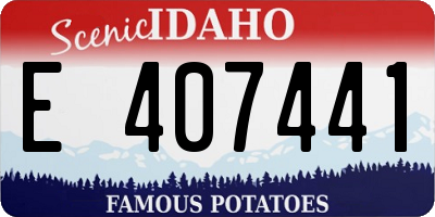 ID license plate E407441