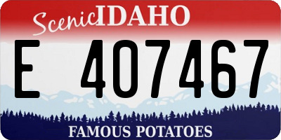 ID license plate E407467