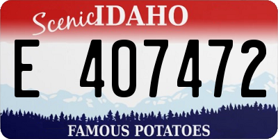 ID license plate E407472