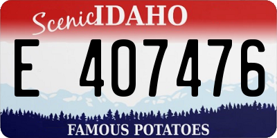 ID license plate E407476