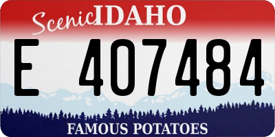 ID license plate E407484