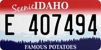 ID license plate E407494