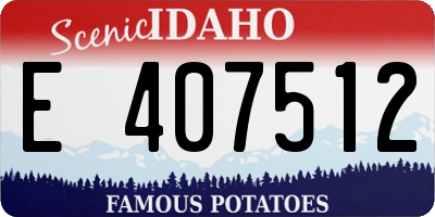 ID license plate E407512