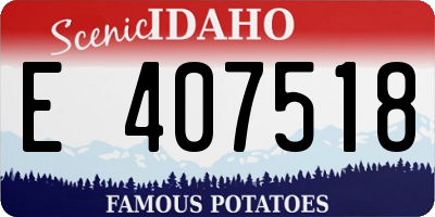 ID license plate E407518