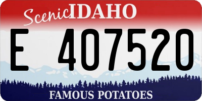 ID license plate E407520