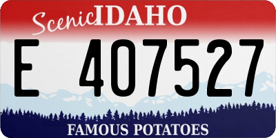 ID license plate E407527